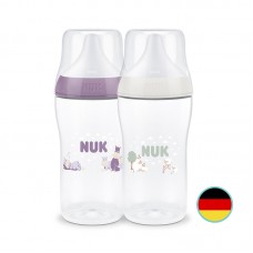 NUK Perfect Match Temperature Control Bottle with Soft Silicone Teat 260ml | Feeding Bottle | Made in Germany | Sheep | Hippo NUK Perfect Match Temperature Control Bottle with Soft Silicone Teat 260ml | Feeding Bottle | Made in Germany | Sheep | Hippo